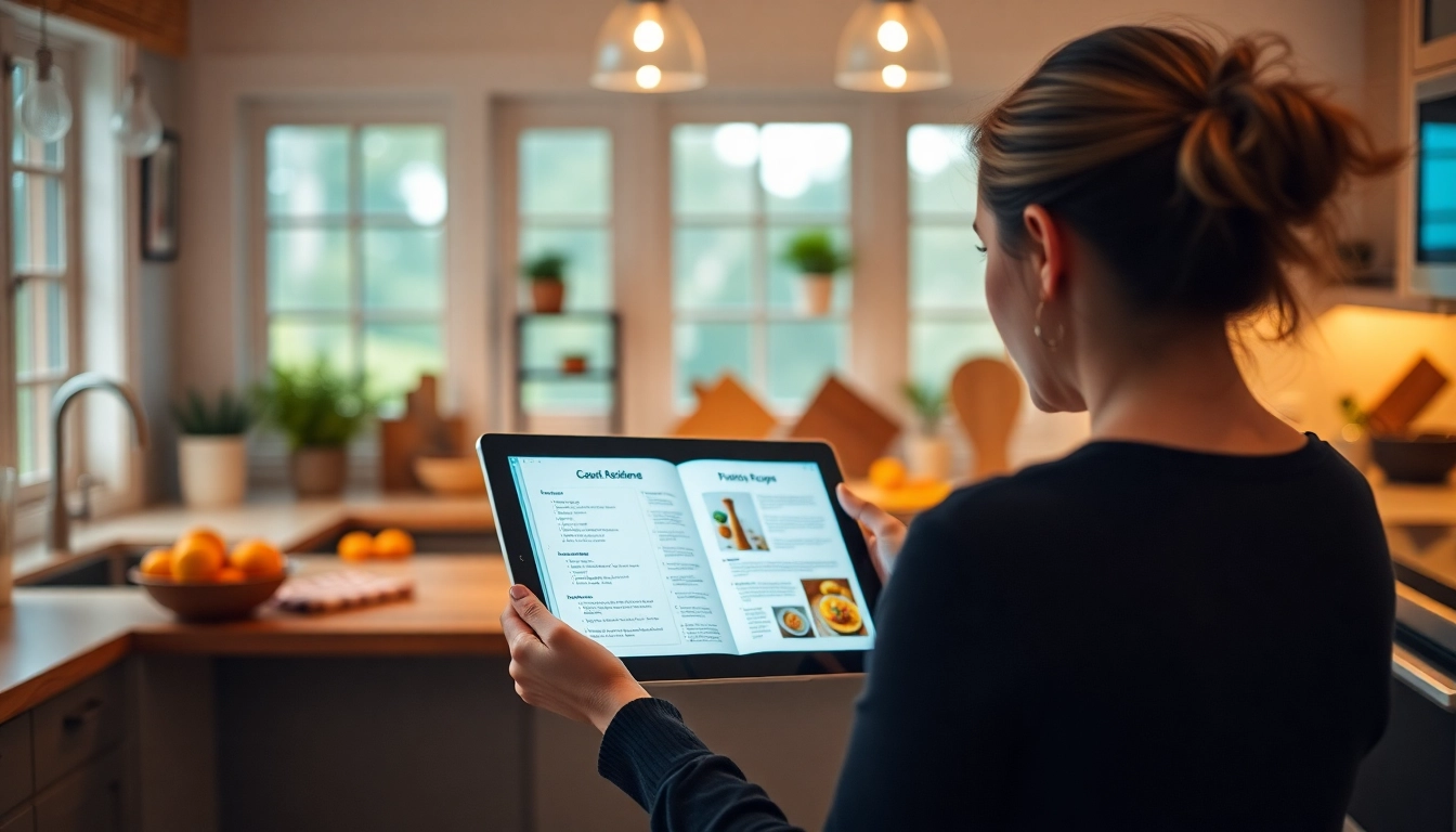 Create your own cookbook by designing personalized recipes in a vibrant, inspiring kitchen setting, perfect for home chefs.
