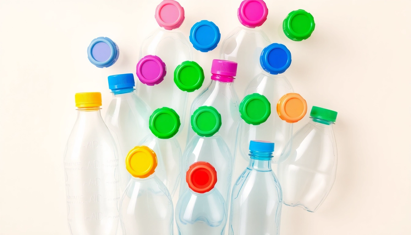 Efficiently manufactured plastik sise with colorful caps, showcasing durability and