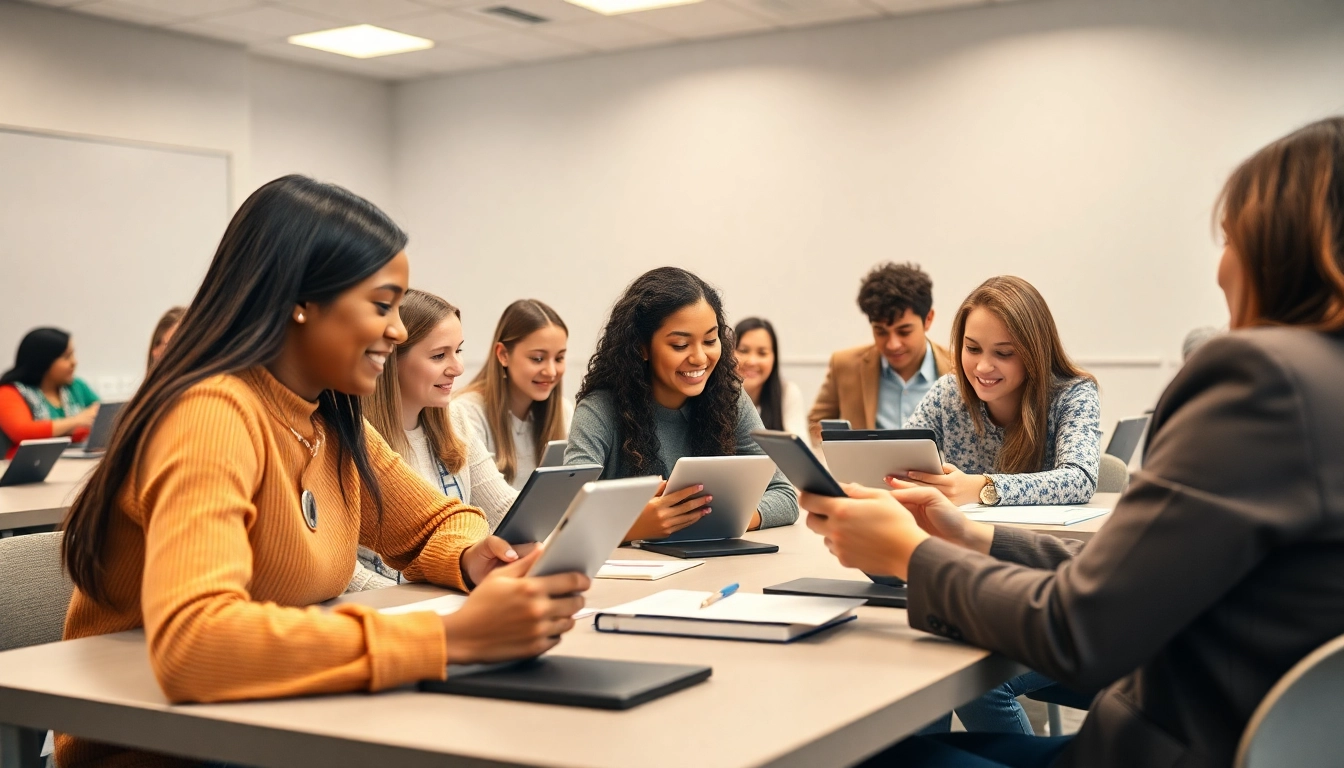 Learning content creator developing engaging digital lessons with modern tools for personalized